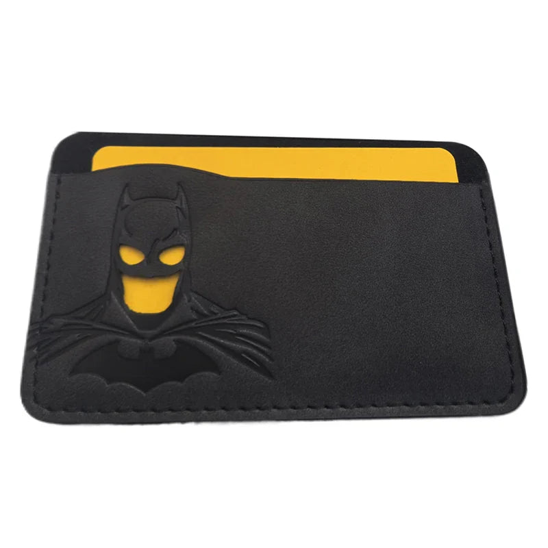 Leather Bat ID Card Holder Wallet – Personalized Superhero Mask Card Holder Gift