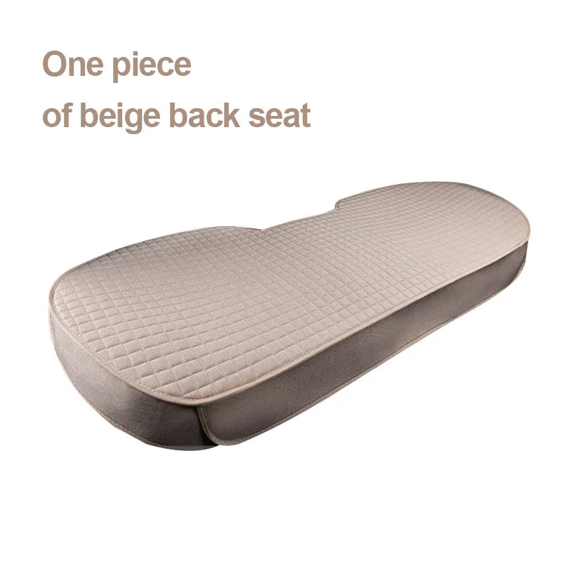 BLALION Breathable Flax Summer Car Seat Cover Cushion Pad for Front & Rear Seats – Cool Comfort Car Interior Protection Mat Accessory