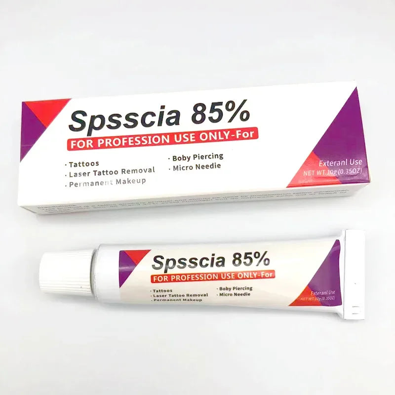 New High-Quality SPSSCIA 85% Tattoo Cream — 10g Pre-Permanent Makeup for Microblading Eyebrows & Lips