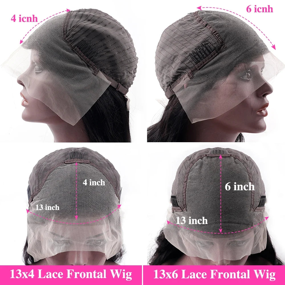 Brazilian Body Wave Lace Front Wig - 13x4 13x6 HD Lace Frontal Human Hair Wig for Women Natural Look