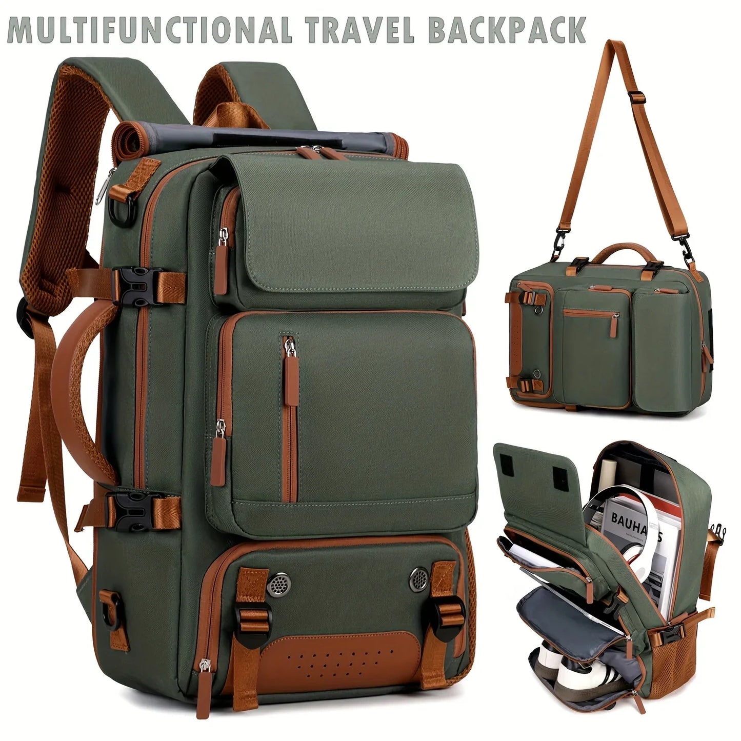 Lightweight Convertible Laptop Backpack - Large Capacity Travel, School & Business Bag