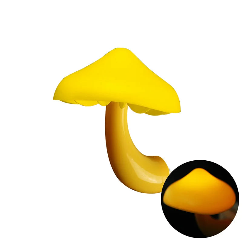 Mushroom Shape LED Night Light – Automatic Light Sensor Wall Lamp for Bedroom & Toilet Ambient Home Decor