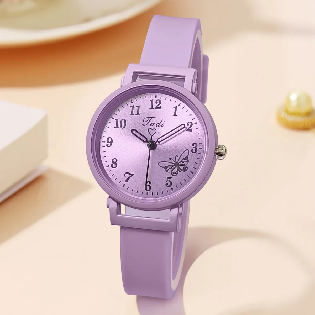 Women’s Silicone Strap Quartz Watch – Casual Wristwatch Gift for Ladies