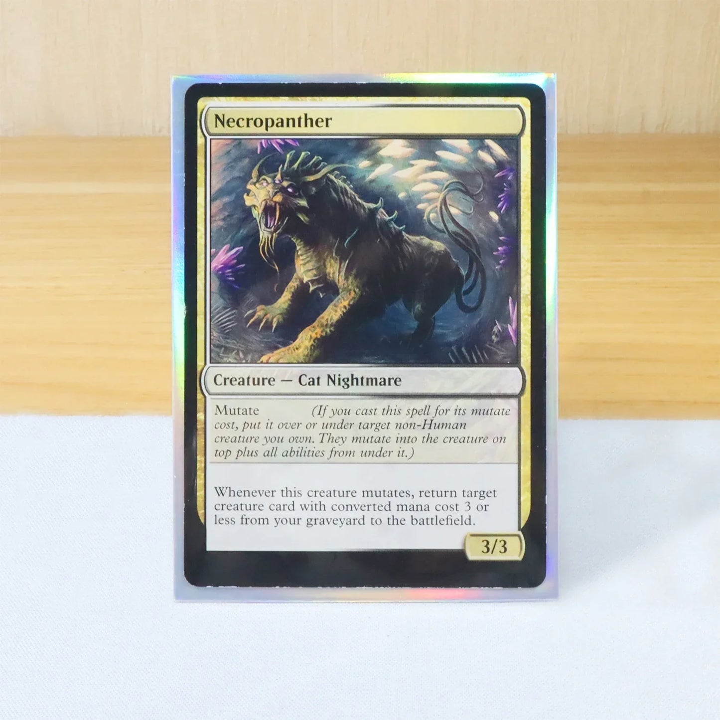 Albedo Holographic Card Sleeves 67x92mm — Anime Trading Card Protectors for PKM & MTG Standard Size