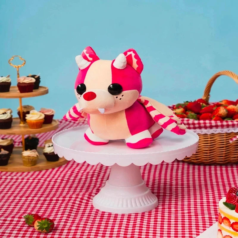 Strawberry Shortcake Bat Dragon Plush Toy - Cute Fantasy Creature Soft Stuffed Doll Gift