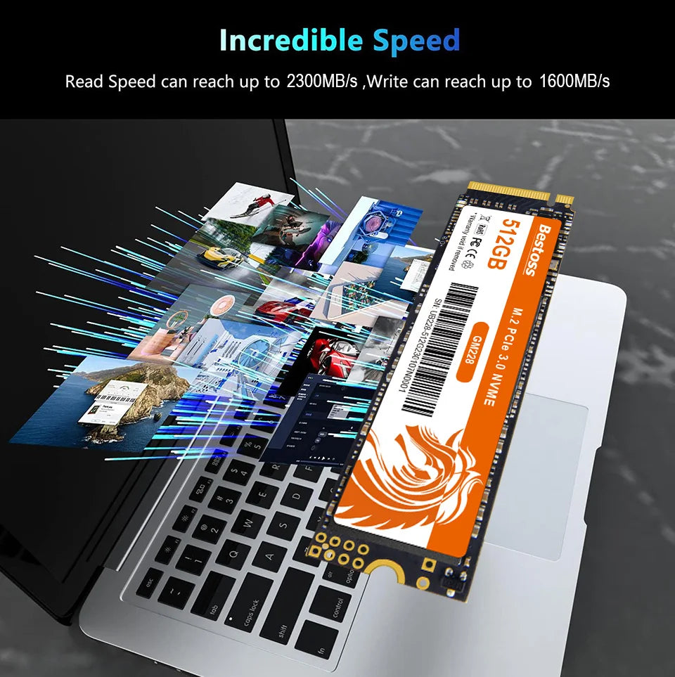 Bestoss NVMe M.2 SSD – 256GB, 1TB Internal Solid State Drive for Notebook, Gaming PC, Laptop