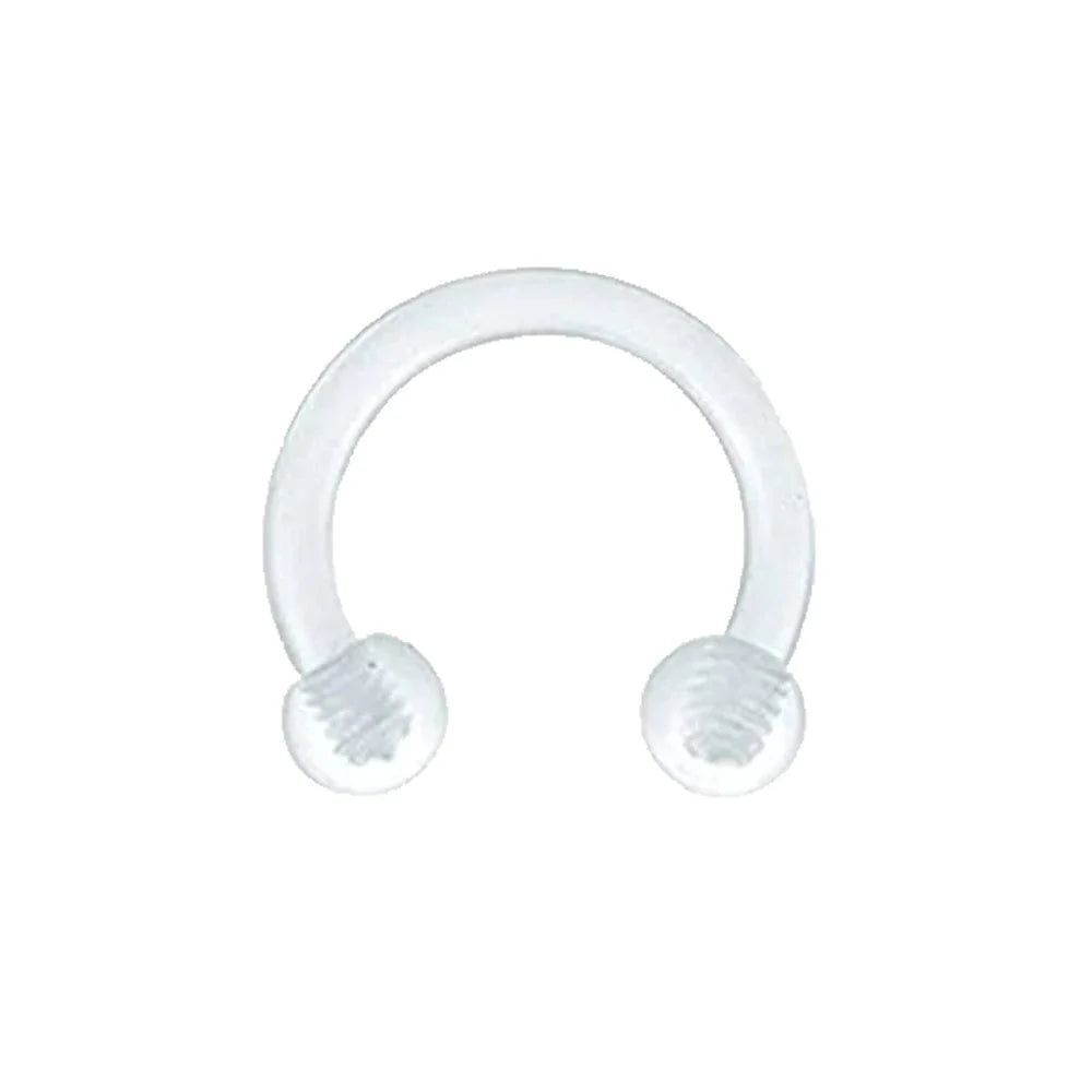 Clear Nose Rings & Studs - Plastic Piercing Retainers for Work, Sports & Healing