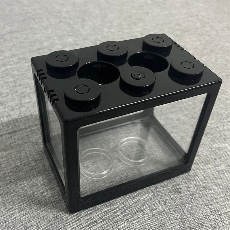 Creative Multicolor Stackable Mini Aquarium & Pet Box - Building Block Fish Tank for Reptiles, Insects & Small Pets