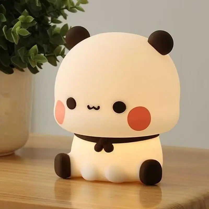 Kawaii Panda LED Night Light - Cute Cartoon Animal Lamp for Bedroom, Living Room & Kids’ Decor