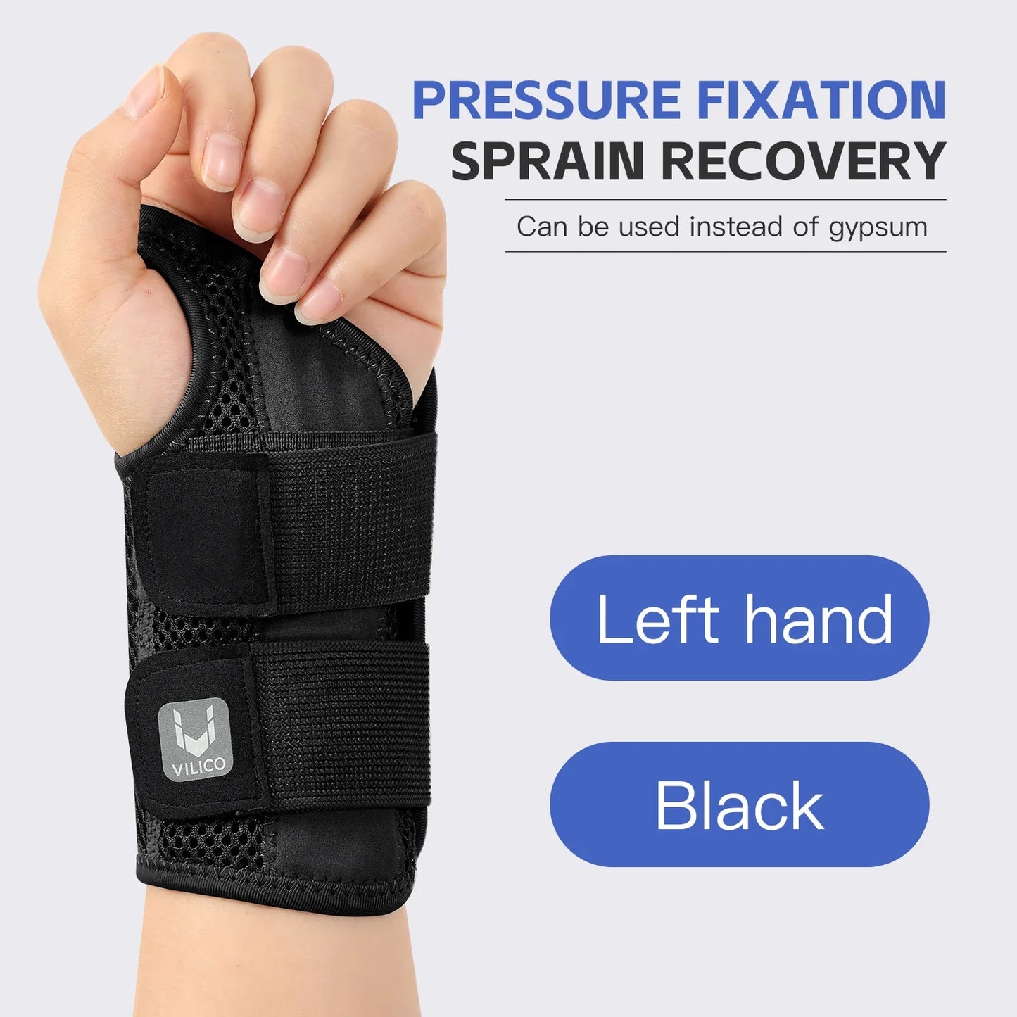 Wrist Brace for Carpal Tunnel — Hand Support with Splints for Arthritis, Tendonitis, Sprains & Wrist Pain, 1PC