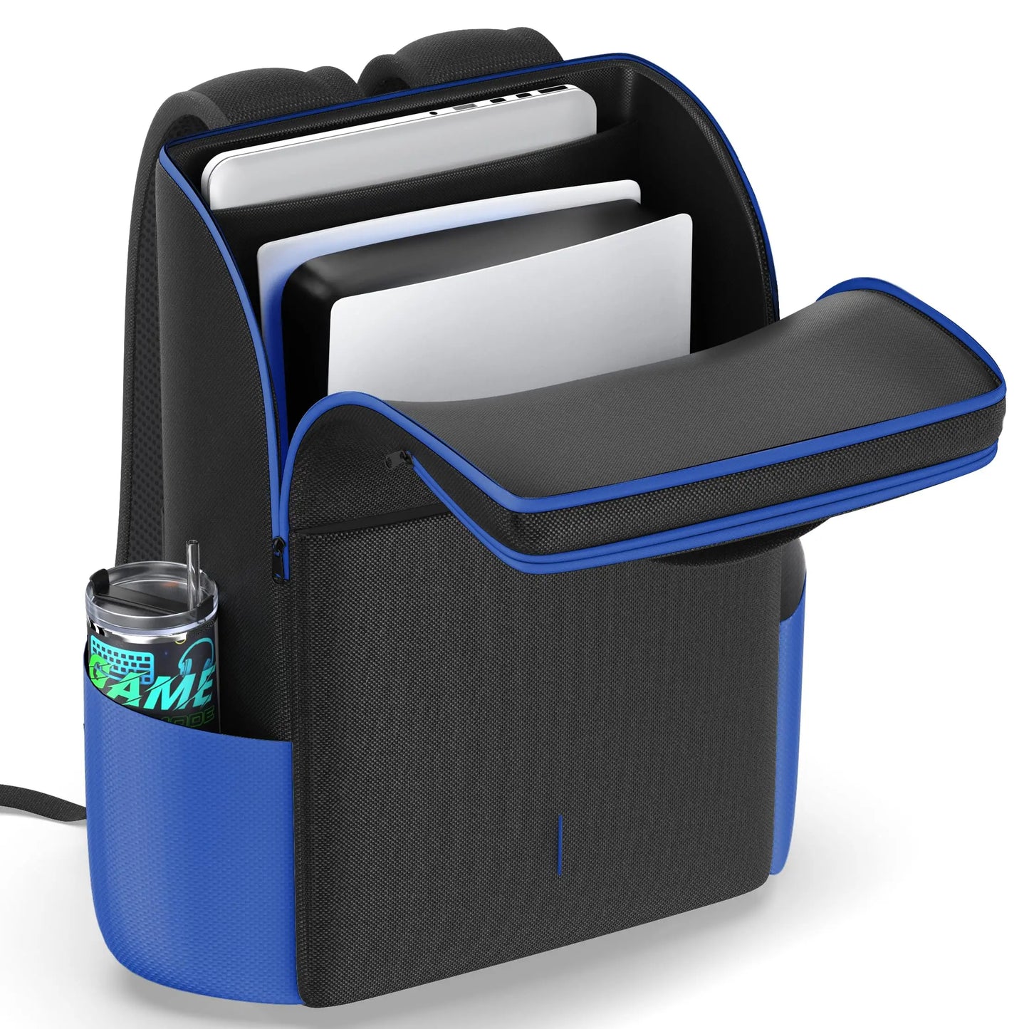 PS5 Travel Carrying Backpack - Protective Console Storage Bag for PS5 Slim Pro with Dual Controller Space