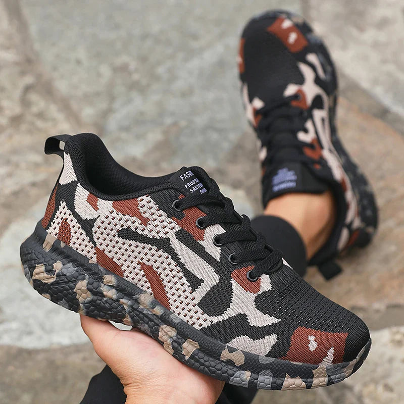 Men’s Camouflage Running Shoes – Breathable Lightweight Sports Sneakers for Jogging, Hiking & Fitness Training