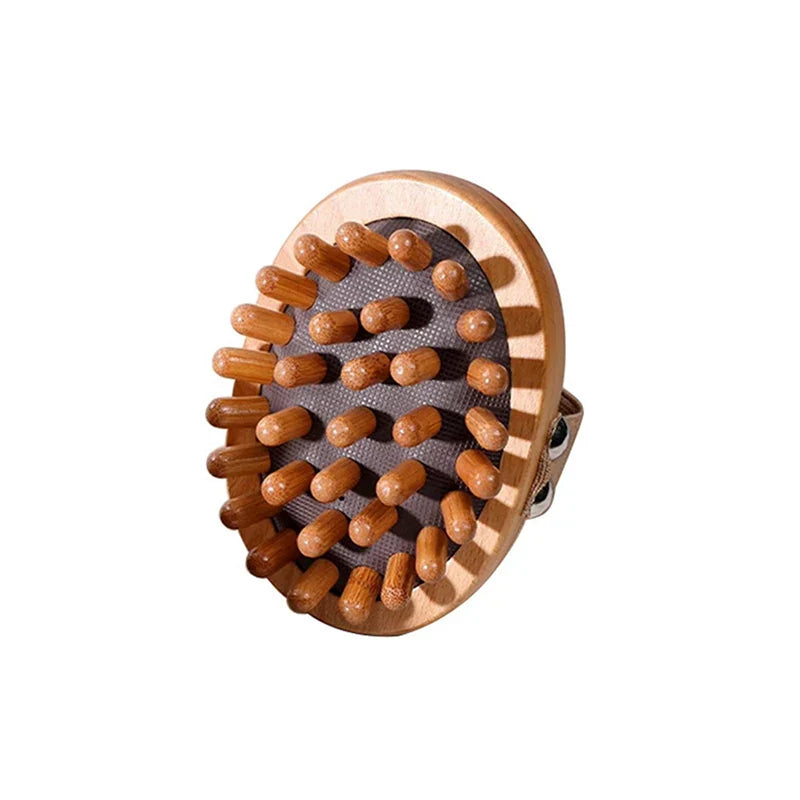 Wooden Anti-Cellulite Body Brush – Spa Air Cushion Massage Comb for Scalp & Essential Oil Therapy