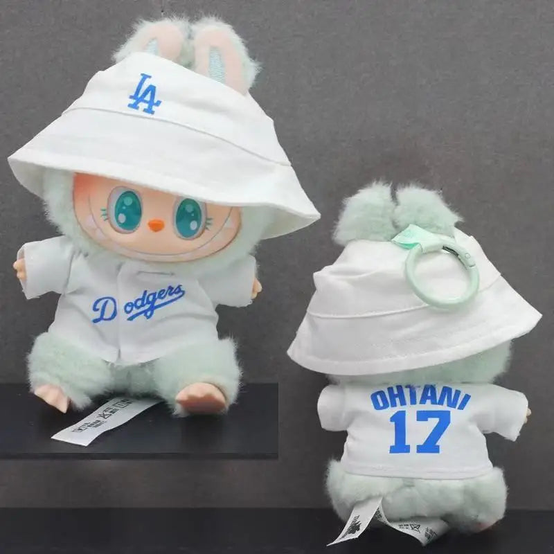 17cm Labubu Doll Clothing – Baseball Suit Size 5 Set for V1/V2 Macaron Sitting Party DIY Handmade Doll Accessories & Gift