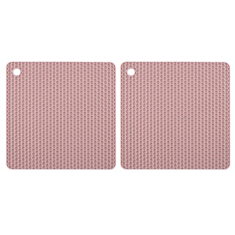 2/4 PCS Multifunction Heat Resistant Silicone Mats – Nonslip Drink Coasters, Pot Holders & Kitchen Placemats