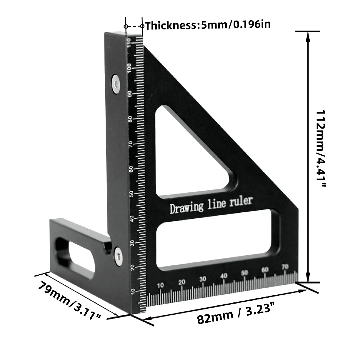 Carpenter Multi-Angle Precision Square – Aluminum T-Square Ruler for Woodworking, Construction & Engineering