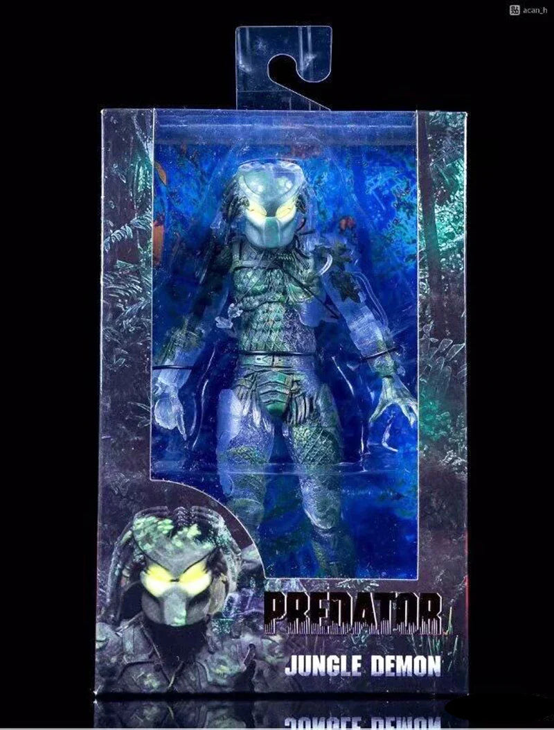 Aliens vs Predator Jungle Demon Action Figure – 30th Anniversary Masked & Unmasked Predator Collectible Desktop Toy