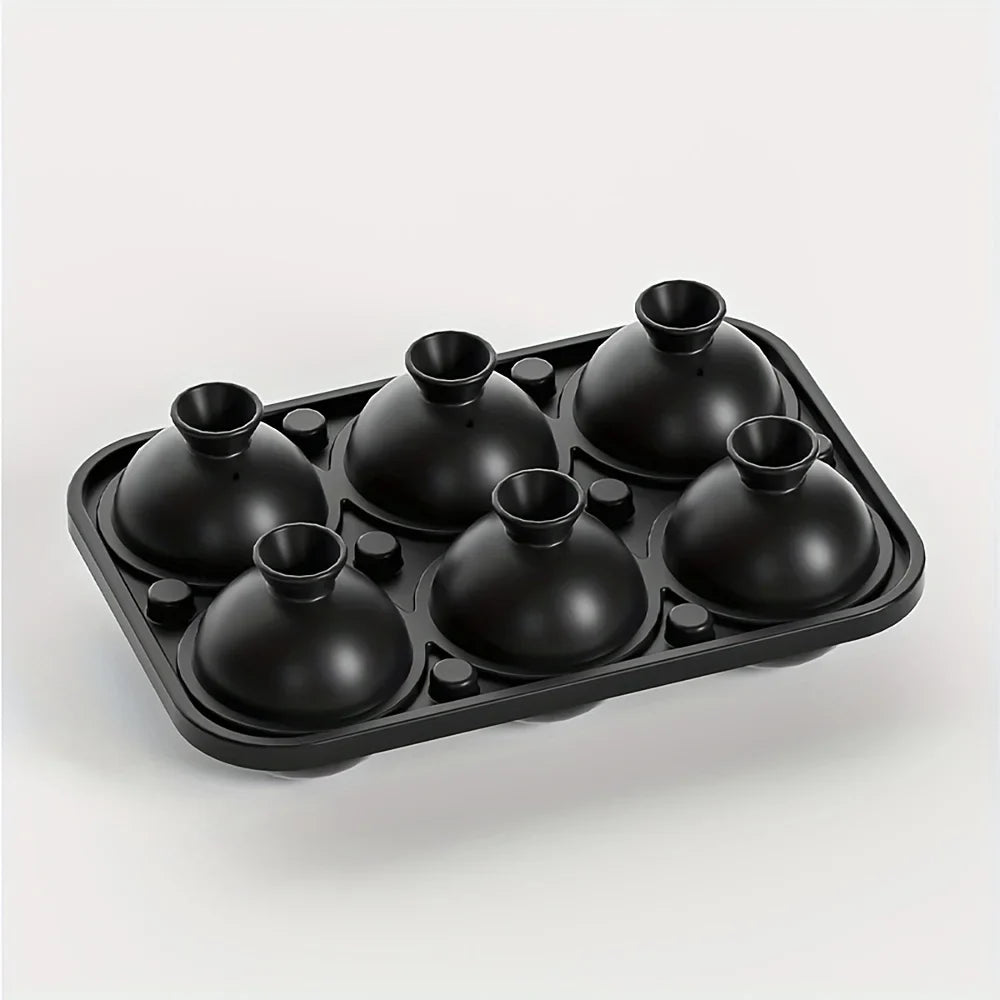 Easy-Release Silicone Ice Cube Tray with Funnel – Stackable Leakproof Design for Whiskey & Drinks, Perfect for Parties & Home