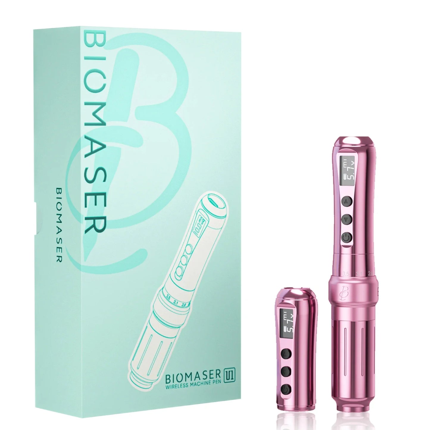 BIOMASER U1 Wireless Rotary Tattoo Pen — Professional PMU Machine for Eyebrow, Lip & Microblading Permanent Makeup