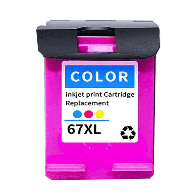 67XL Ink Cartridge Replacement Combo Pack for HP – Compatible with DeskJet 2755e, 2700, 2855e, 2800, 2742e, 4155e, 4255e, 4100 & Envy 6055 Printers Ink Set