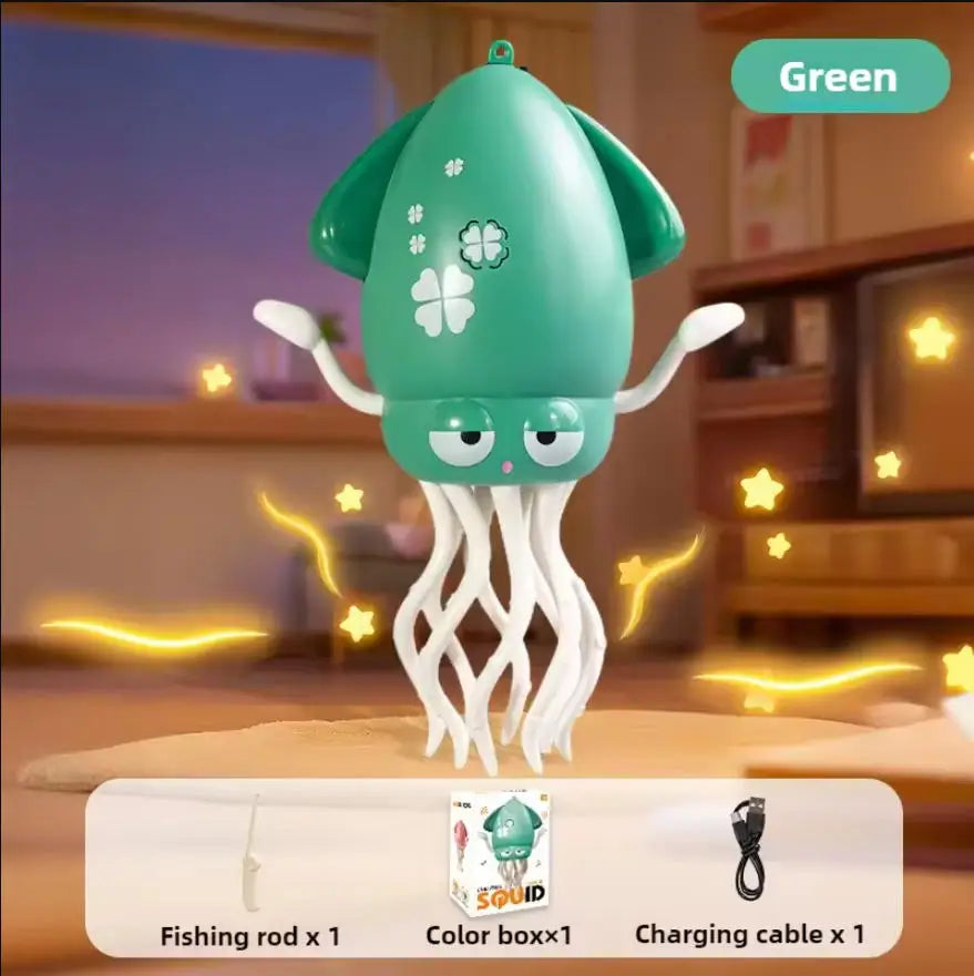 Smart Dancing Octopus Robot Toy - Interactive Crawling Pet with LED Lights, Music & Obstacle Avoidance for Kids