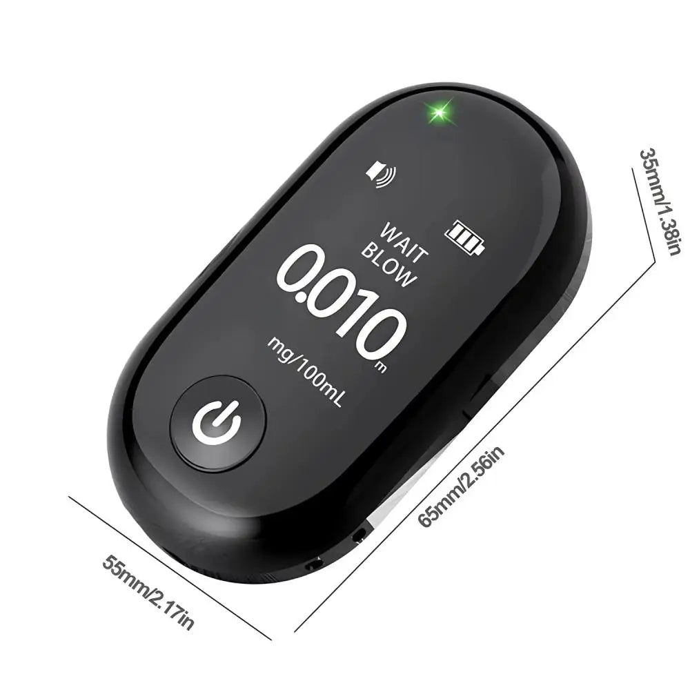 New Mini USB Rechargeable Alcohol Breathalyzer β Professional Alcoholometer with Large Battery Capacity