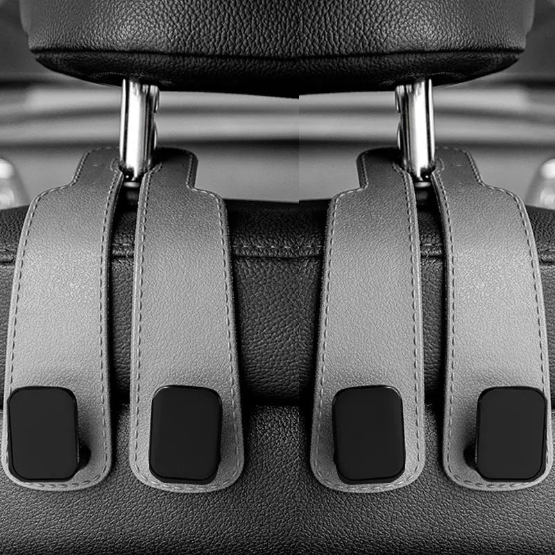 Car Headrest Hooks Hanger – Seat Back Bag Organizer Clips Auto Storage Fastener Hooks