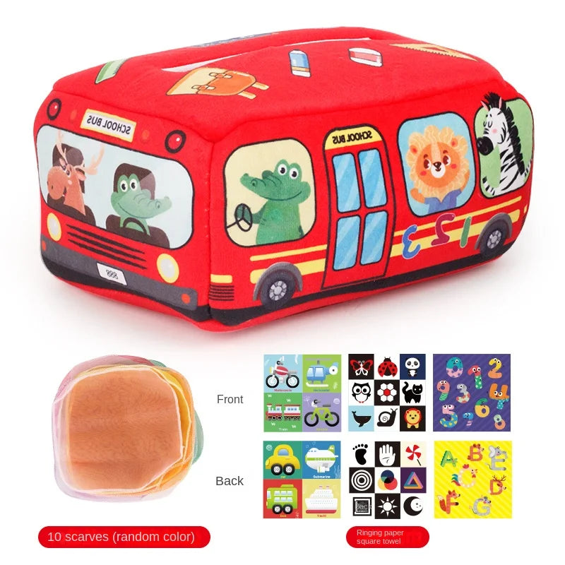 Baby Montessori Magic Tissue Box – Educational Sensory Learning Activity Toy for Kids, Finger Exercise Busy Board