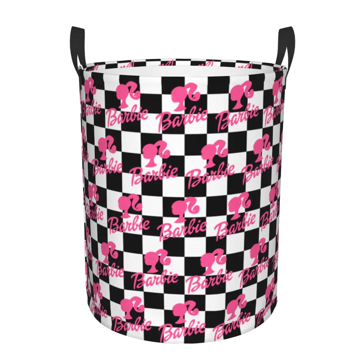 Custom Barbie Logo Laundry Basket – Collapsible Large Capacity Clothes Storage Bin, Disney Baby Hamper