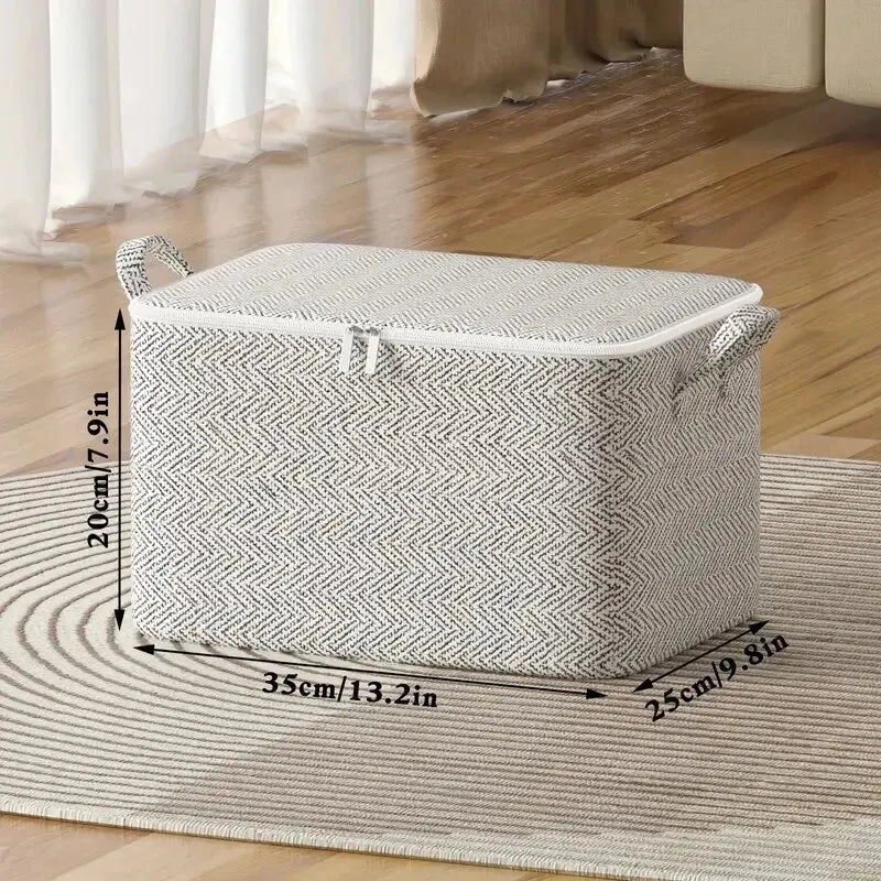 Large Capacity Household Storage Bag – Non-Woven Closet Organizer for Quilts, Clothing & Toys