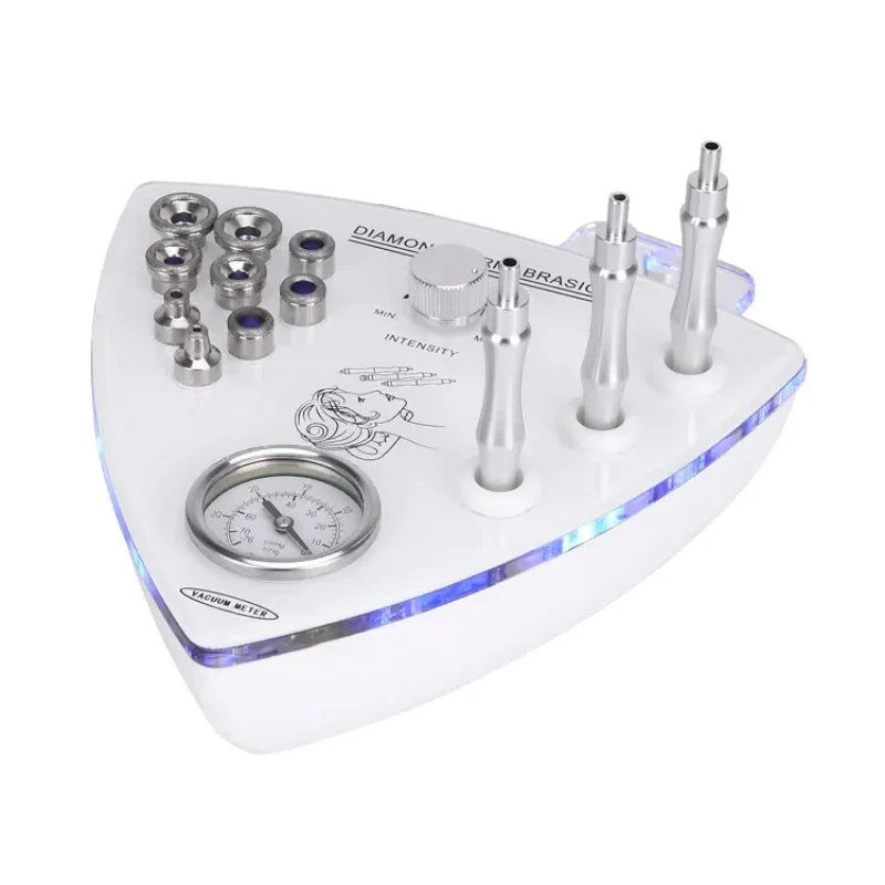 Professional Diamond Microdermabrasion Machine — Facial Exfoliation with Water Spray & 65-68cmHg Suction
