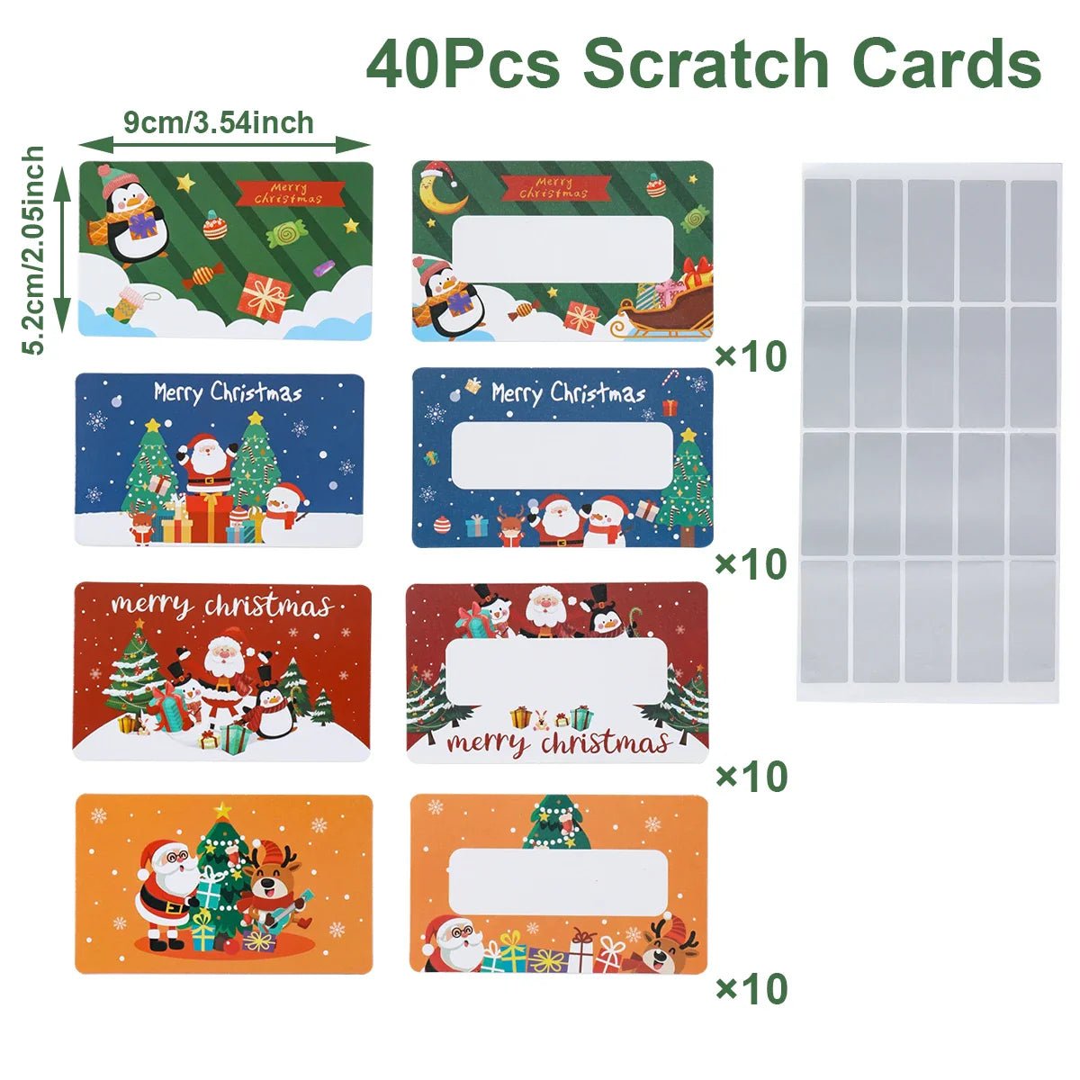 Christmas Scratch Cards 2025 — DIY Merry Xmas Decorations & Surprise Gifts for Home, Navidad & New Year 2026