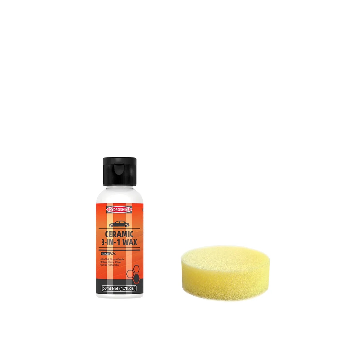 Hydroshine 3-in-1 Ceramic Wax – Remove Swirl Marks, Scratches, Rust & Oxidation, Paint Care & Polishing with Carnauba Protection