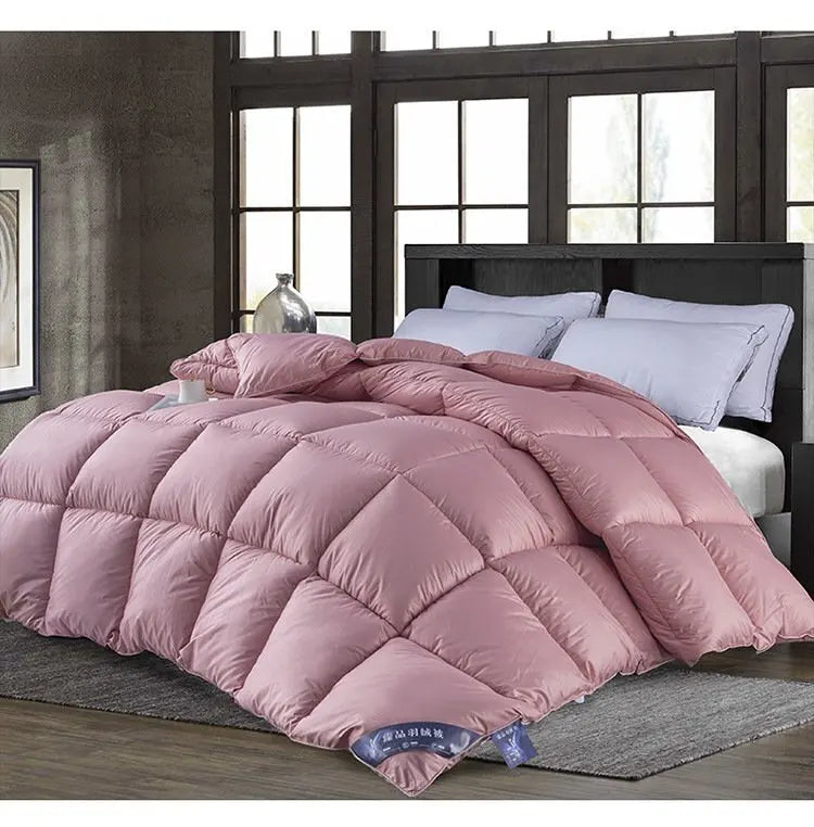 95% White Goose Down Quilt β Winter Cotton, Thick & Lightweight, High-Quality Breathable Household Bedding