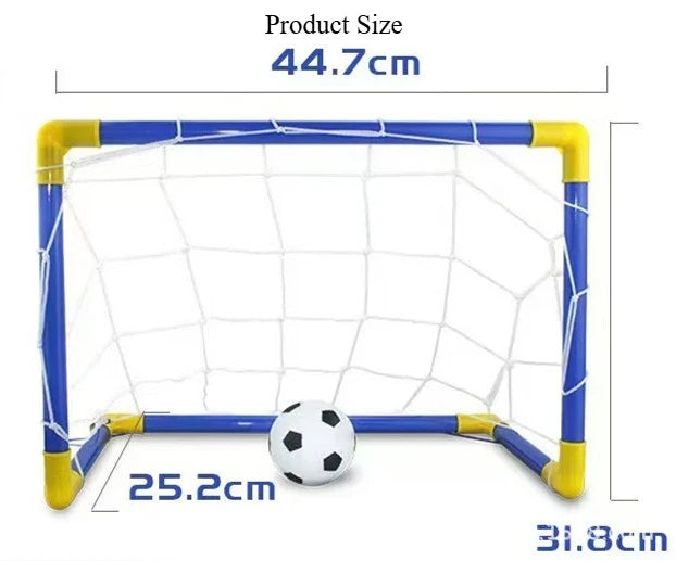 Portable Kids Soccer Goal Set - Indoor Outdoor Mini Football Net with Ball & Pump for Training and Beach Games