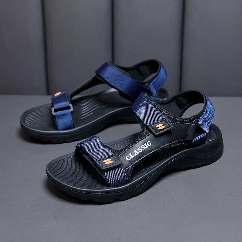 Men’s Outdoor Water Sandals – Arch Support Yoga Sole Gladiator Style Open Toe Beach Slippers, Anti-Slip Durable Summer Footwear