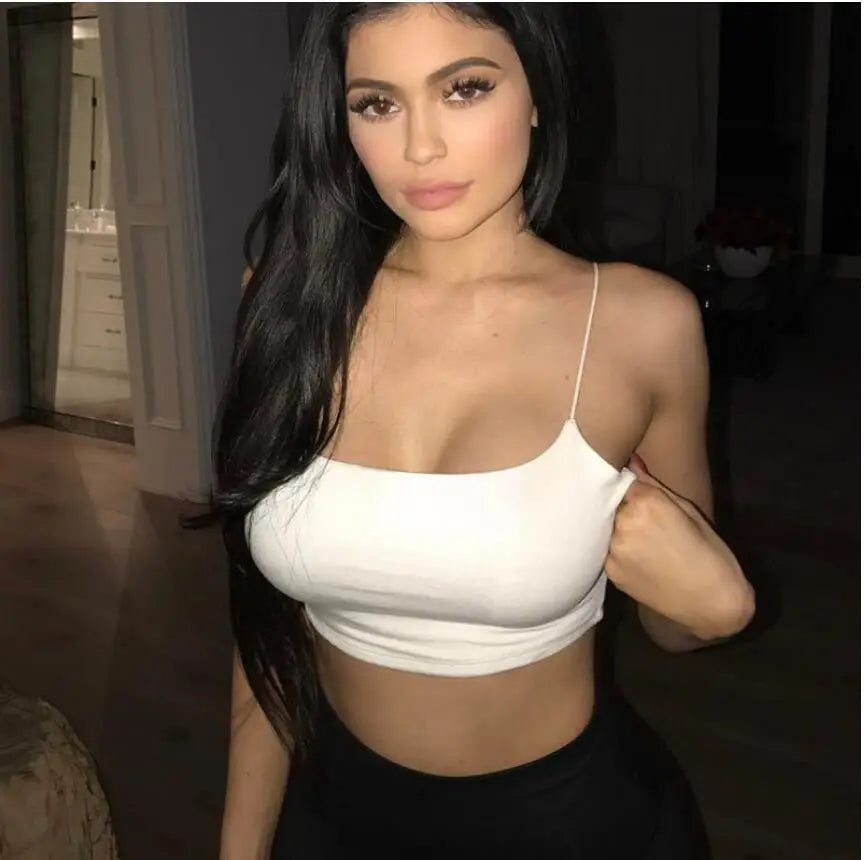 Sexy Sleeveless Corset Crop Top for Women – Y2K Streetwear Tank in White, Black, Yellow & Red