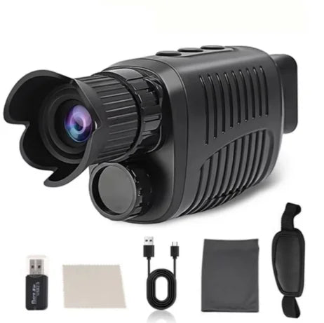 1080P HD Monocular Night Vision Scope – 5X Zoom Infrared Hunting Telescope, 300m Range in Full Darkness