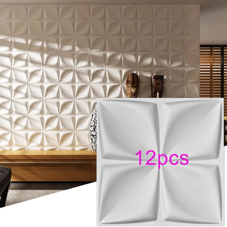 KUUJOJO 3D Textured Wall Panels – Indoor Wall Decoration for Living Room, Bedroom, Hotel, Office, Tape