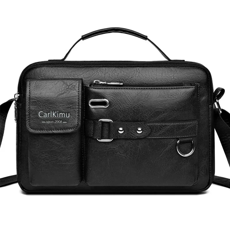 Men’s Retro Waterproof Messenger Bag – Large Capacity Laptop Briefcase for Office, Travel & School Use
