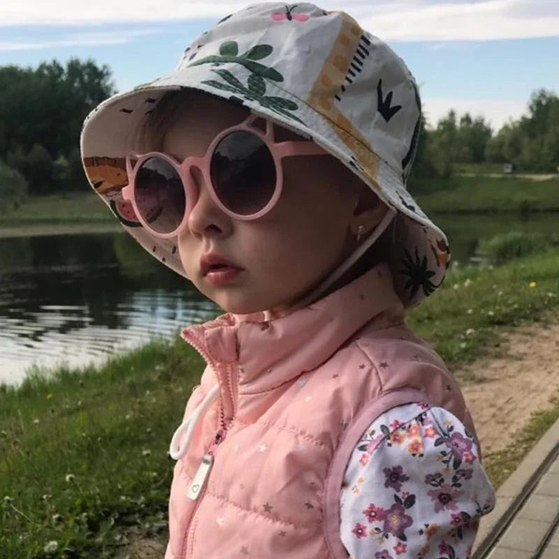 Summer Panama Baby Sun Hat – Cartoon Fisherman Bucket Hat for Kids & Toddlers, UV Protection Outdoor Bonnet for Boys & Girls (Autumn & Summer Wear)