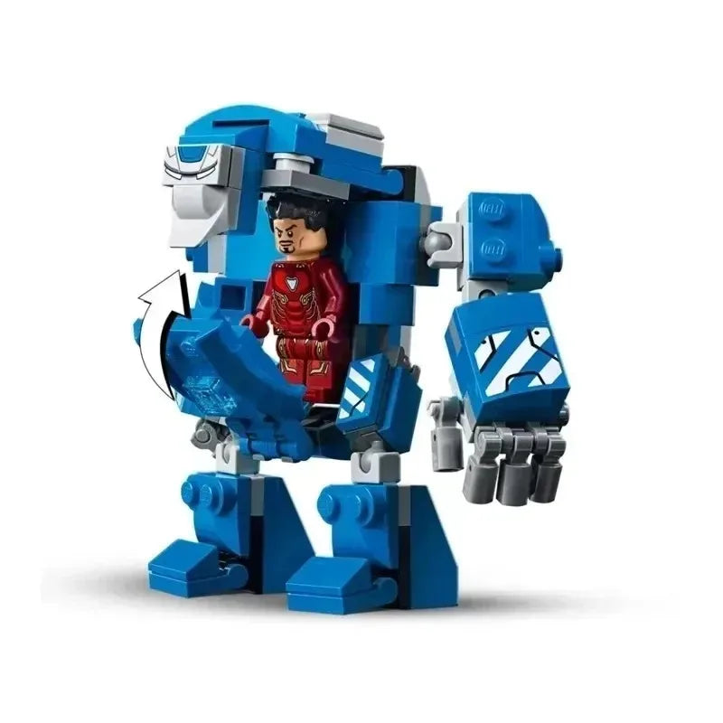 HOT 76125 Iron Man Mech Showroom Building Block Set for Kids — Superhero Toy & Birthday/Party Gift