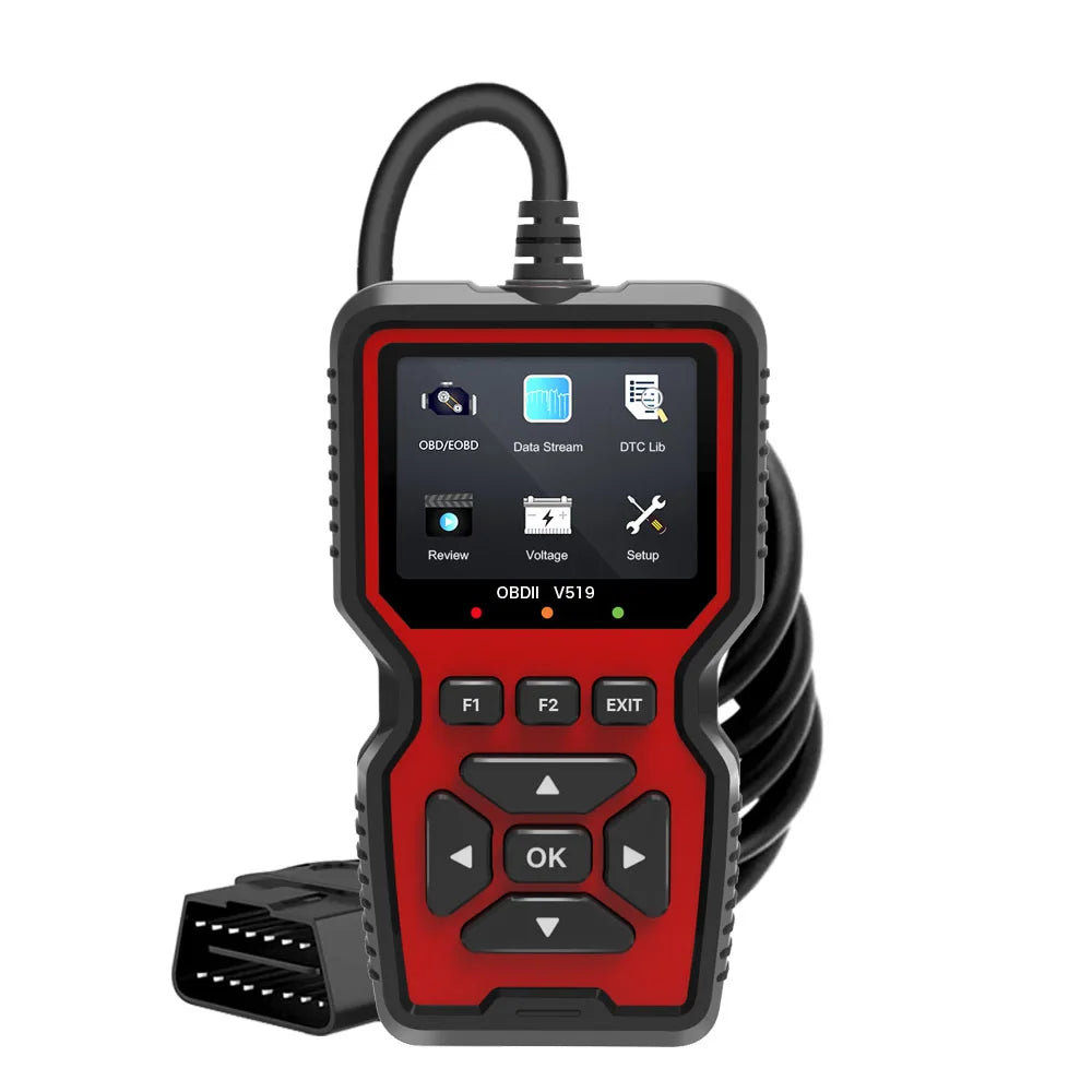 OBD2 Auto Engine Fault Diagnostic Tool V519 – Multi-Language Detector & Reading Card
