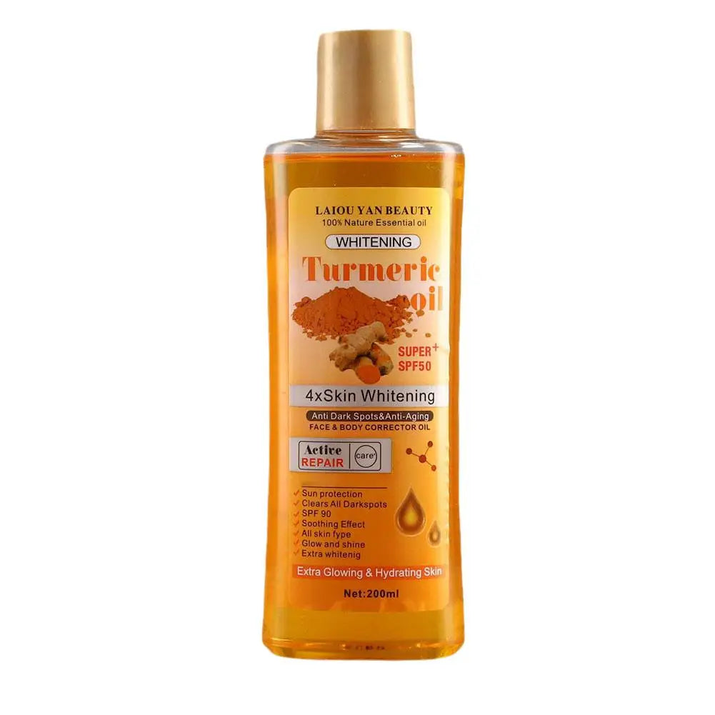 200ml Turmeric & Ginger Essential Oil — Deep Hydration Face & Body Moisturizer, Nourishing & Smoothing Skin Serum