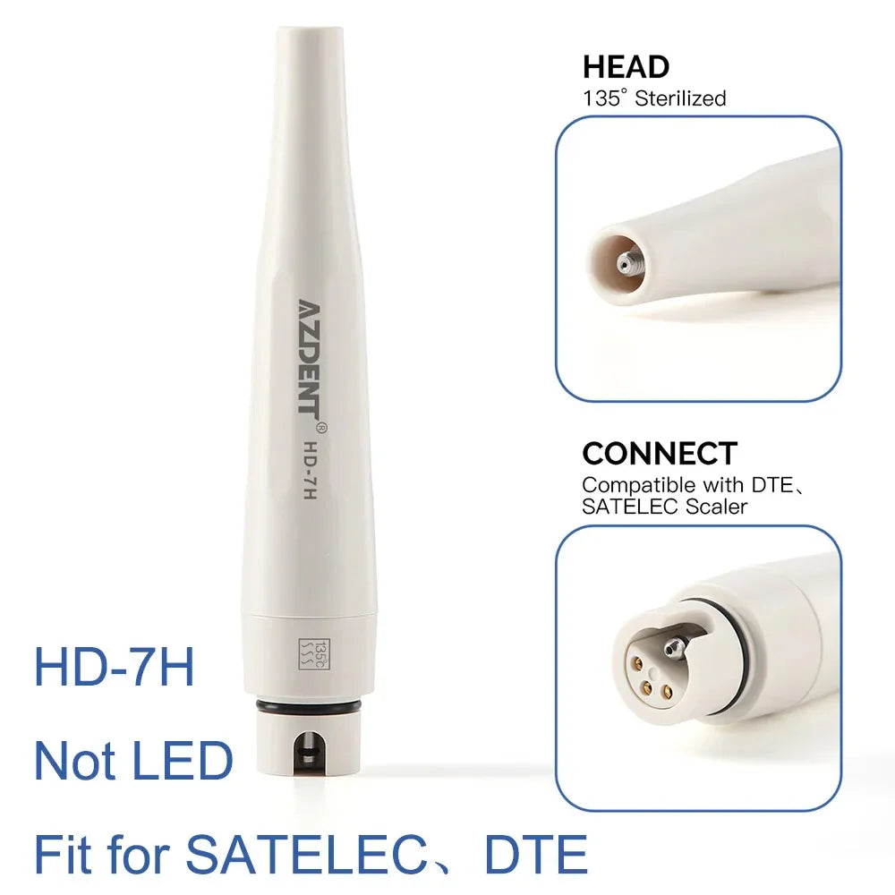 AZDENT Ultrasonic Piezo Scaler Handpiece – Compatible with SATELEC, DTE, WOODPECKER, EMS, VRN, 135° Sterilized