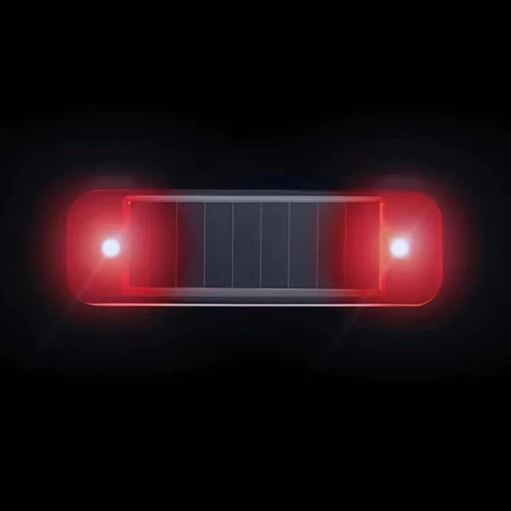 Mini LED Solar Car Warning Light - Wireless Flashing Security Dummy Alarm Lamp for Night Anti-Theft Protection