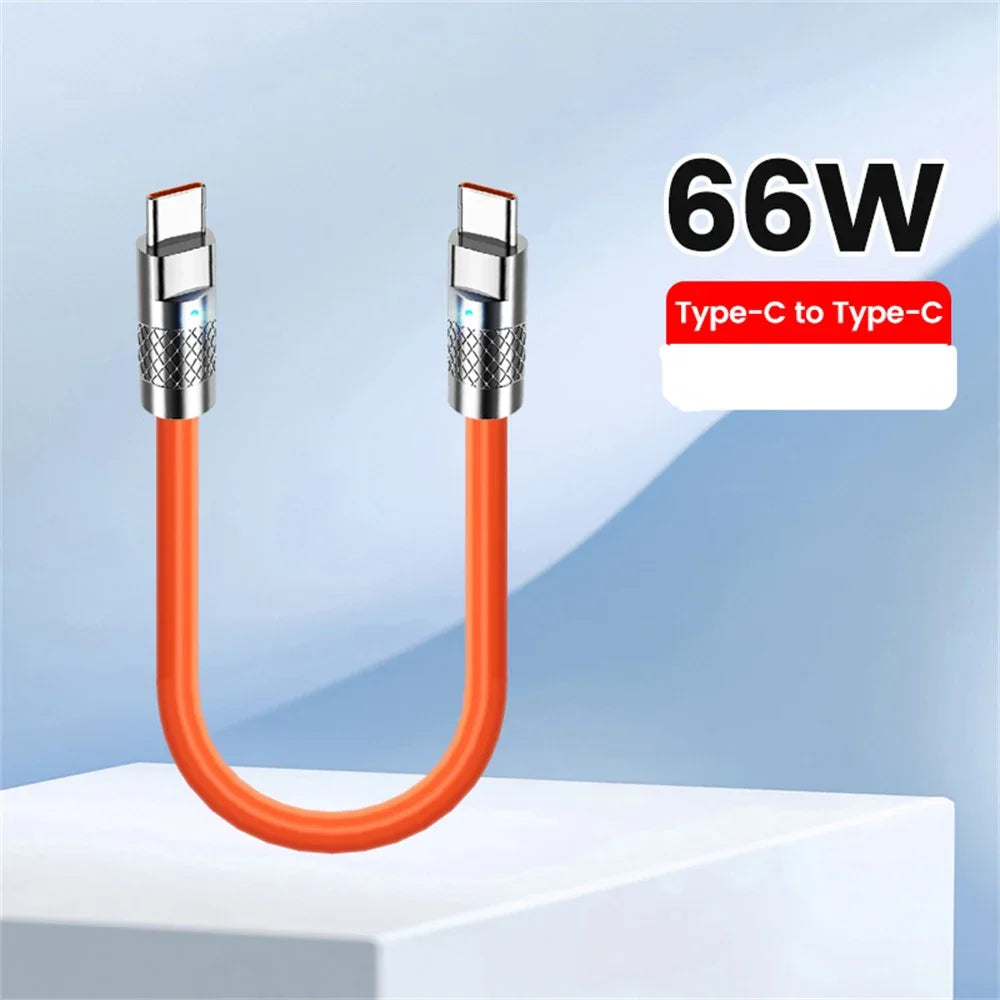 Elough 66W Short USB-C to Type-C Cable β 25CM/50CM Fast Charging Cord for iPhone 15/16 Pro, Samsung, Xiaomi