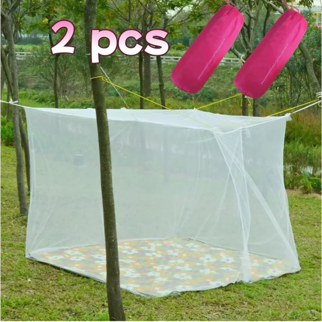 Large White Outdoor Camping Mosquito Net – Portable Insect-Proof Tent for Indoor & Bedroom Sleeping