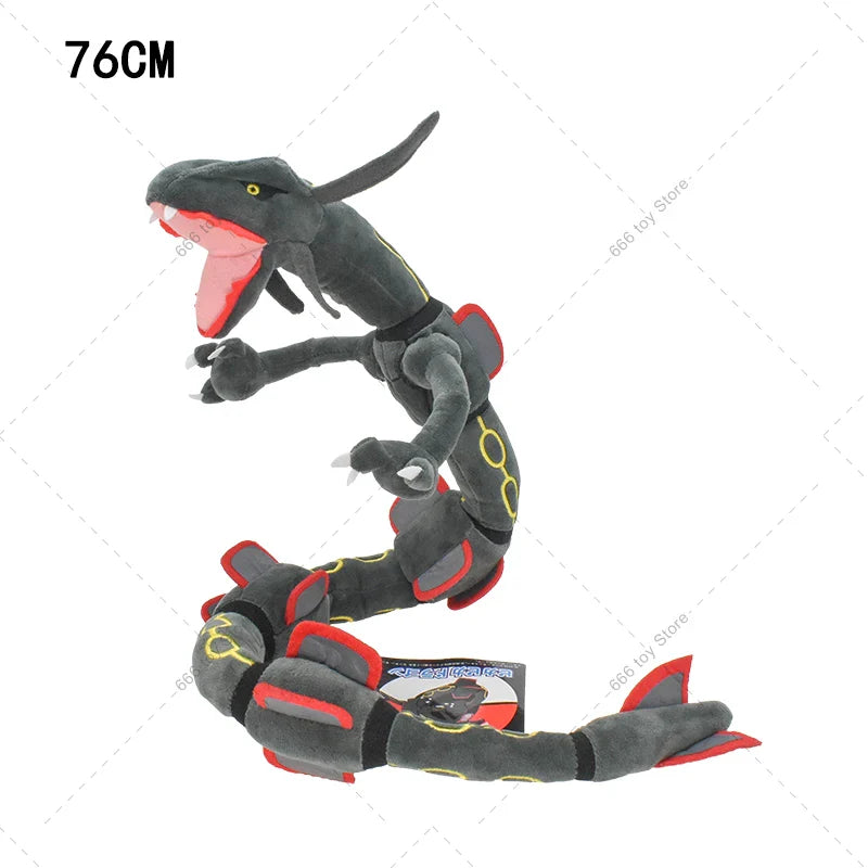 75CM Pokémon Plush Rayquaza – Shiny Green & Black Stuffed Doll Toy for Kids Birthday & Christmas Gifts