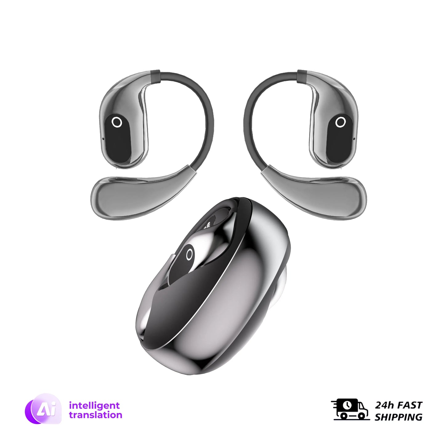 AI Translator Wireless Earbuds — Real-Time 144-Language Bluetooth Headphones for Travel